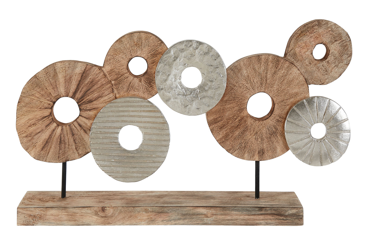 Elementi 7 Disc Wooden Sculpture