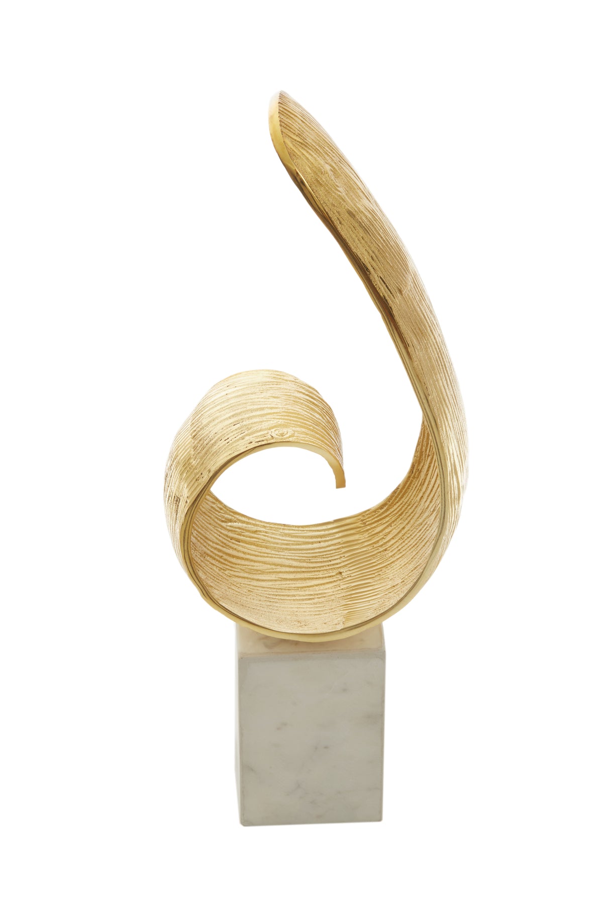 Mirano Gold Finish Curl Sculpture