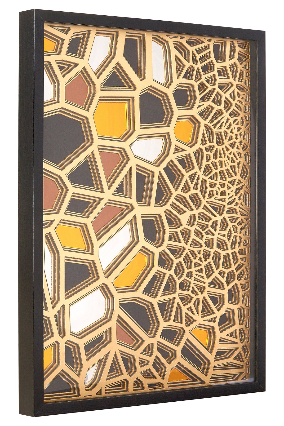 Modello Gold And black Paper Sculpture Wall Art