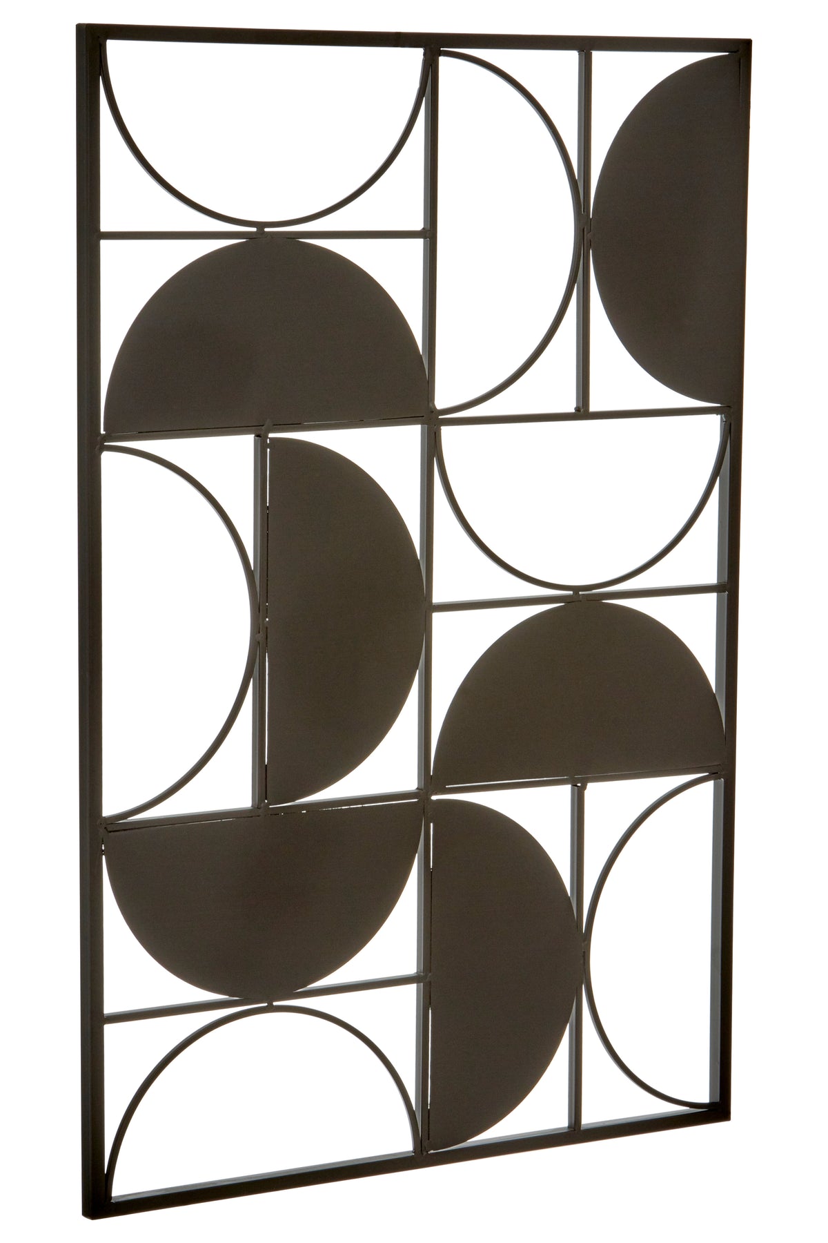 Trento Black Finish Semicircle Wall Art