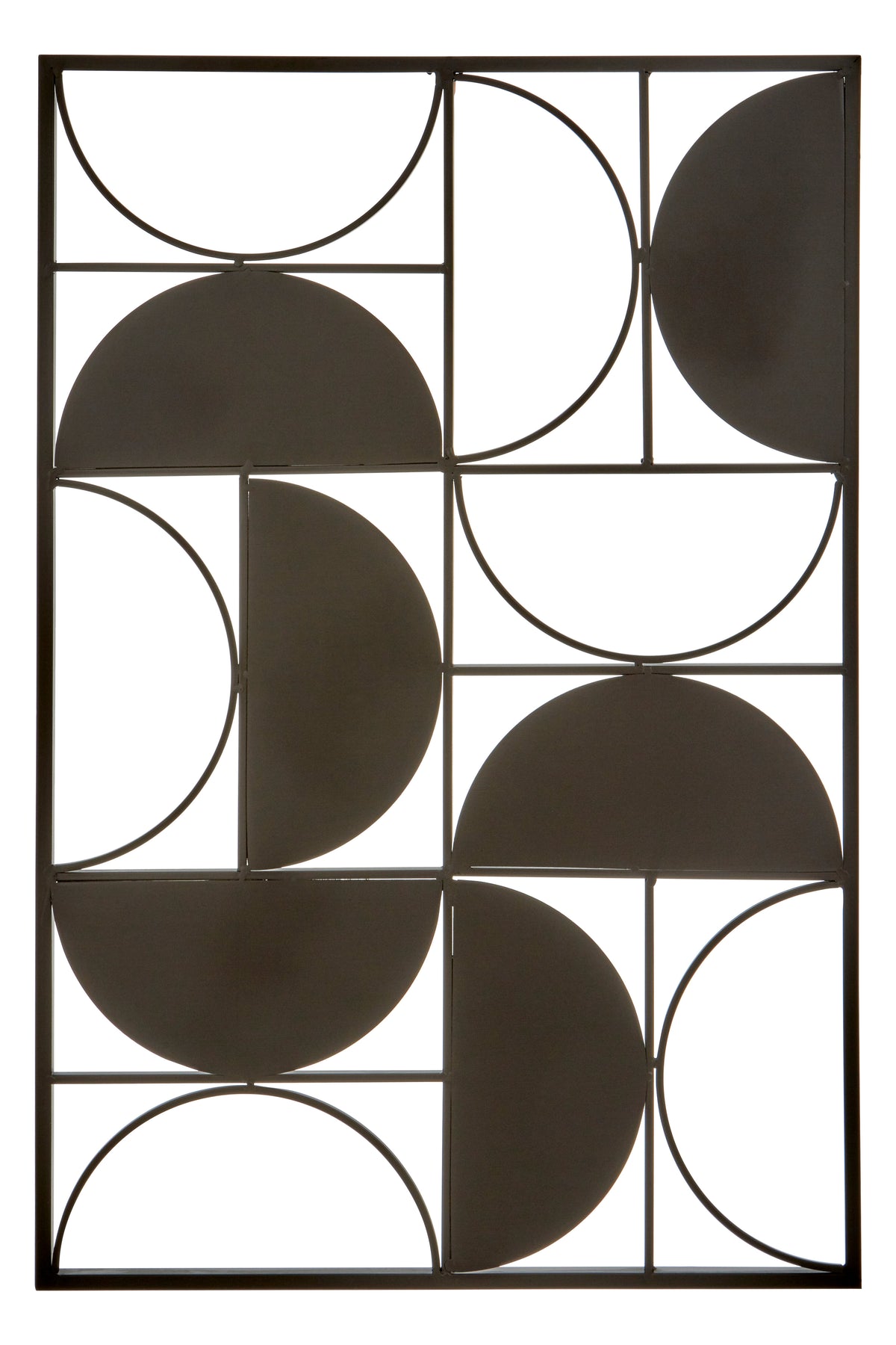 Trento Black Finish Semicircle Wall Art