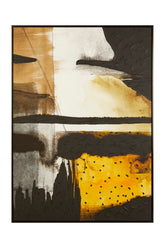 Astratto Black And Ochre Wall Art